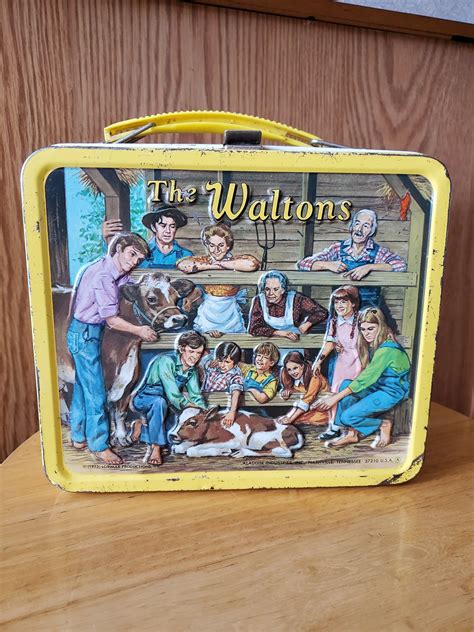 waltons lunch box metal|Vintage 1973 Waltons Metal Lunch Box and Thermos .